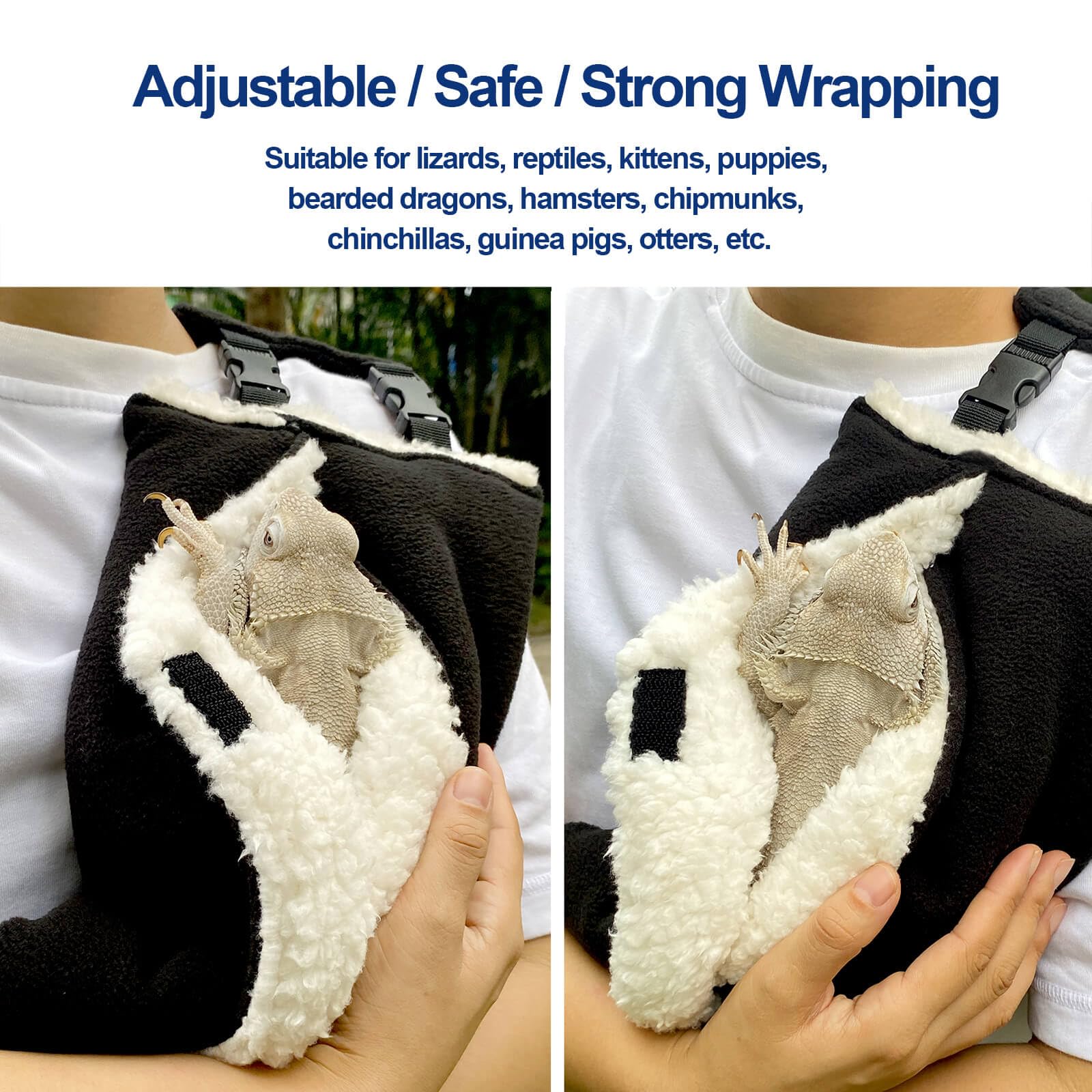 WATFOON Bearded Dragon Sling secure haven for pets on the go