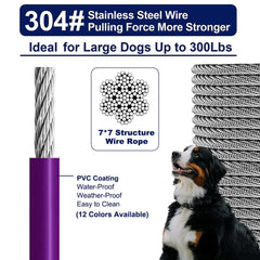 WATFOON stainless steel 50ft cable offering strong tension and durability
