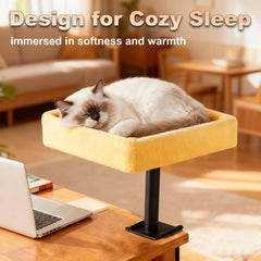Wavetoka cat desk bed dual-sided design balances comfort and breathability.