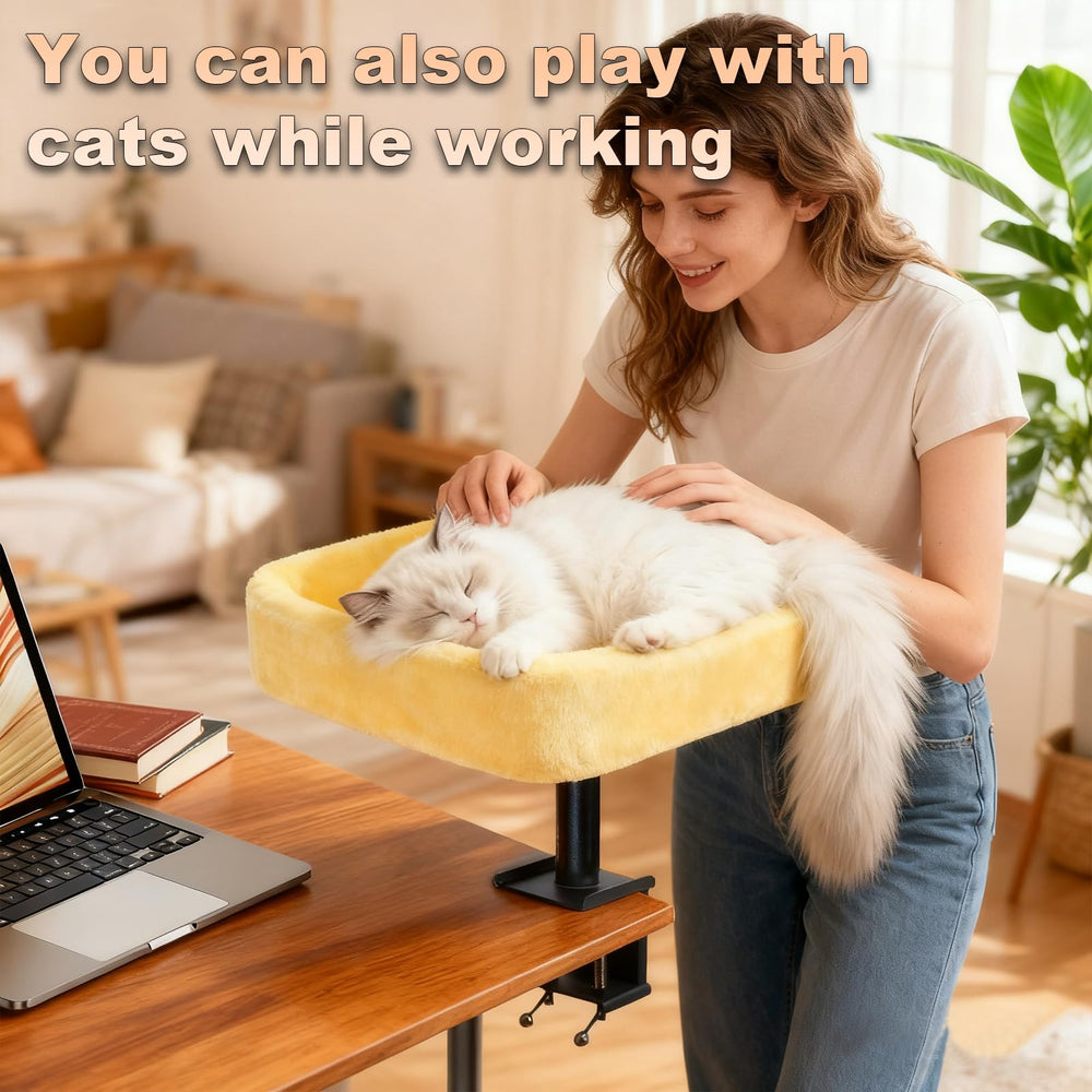 Wavetoka cat desk bed fits most desks for versatile setup.