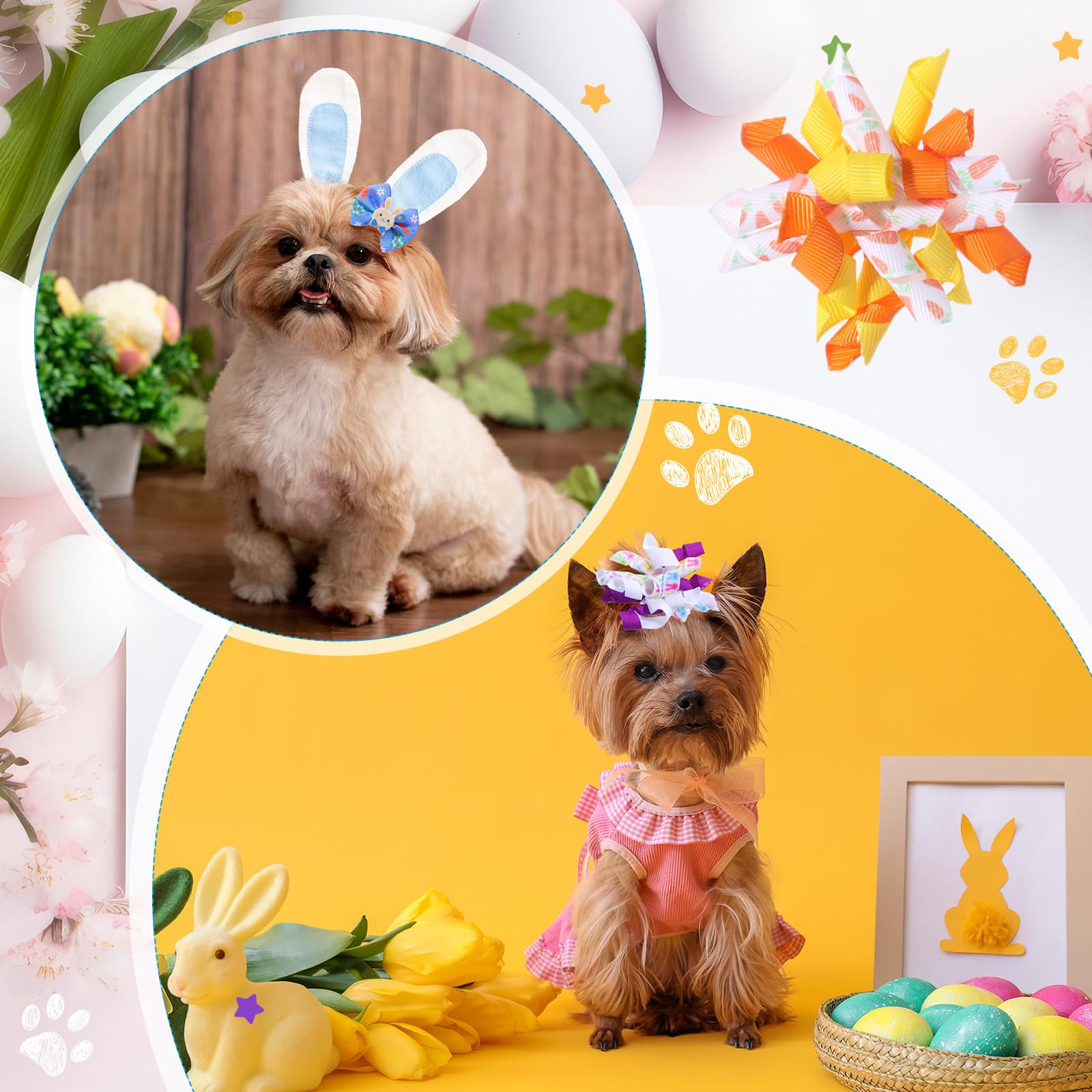 Wavwavw rubber-band bows for quick, secure attachment during walks and events.