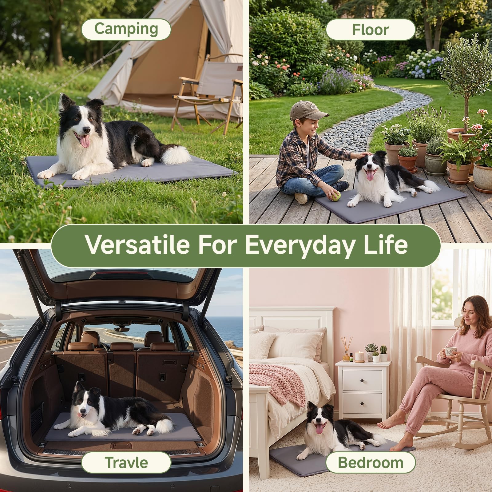 WAYIMPRESS portable and foldable mat for travel with pets.