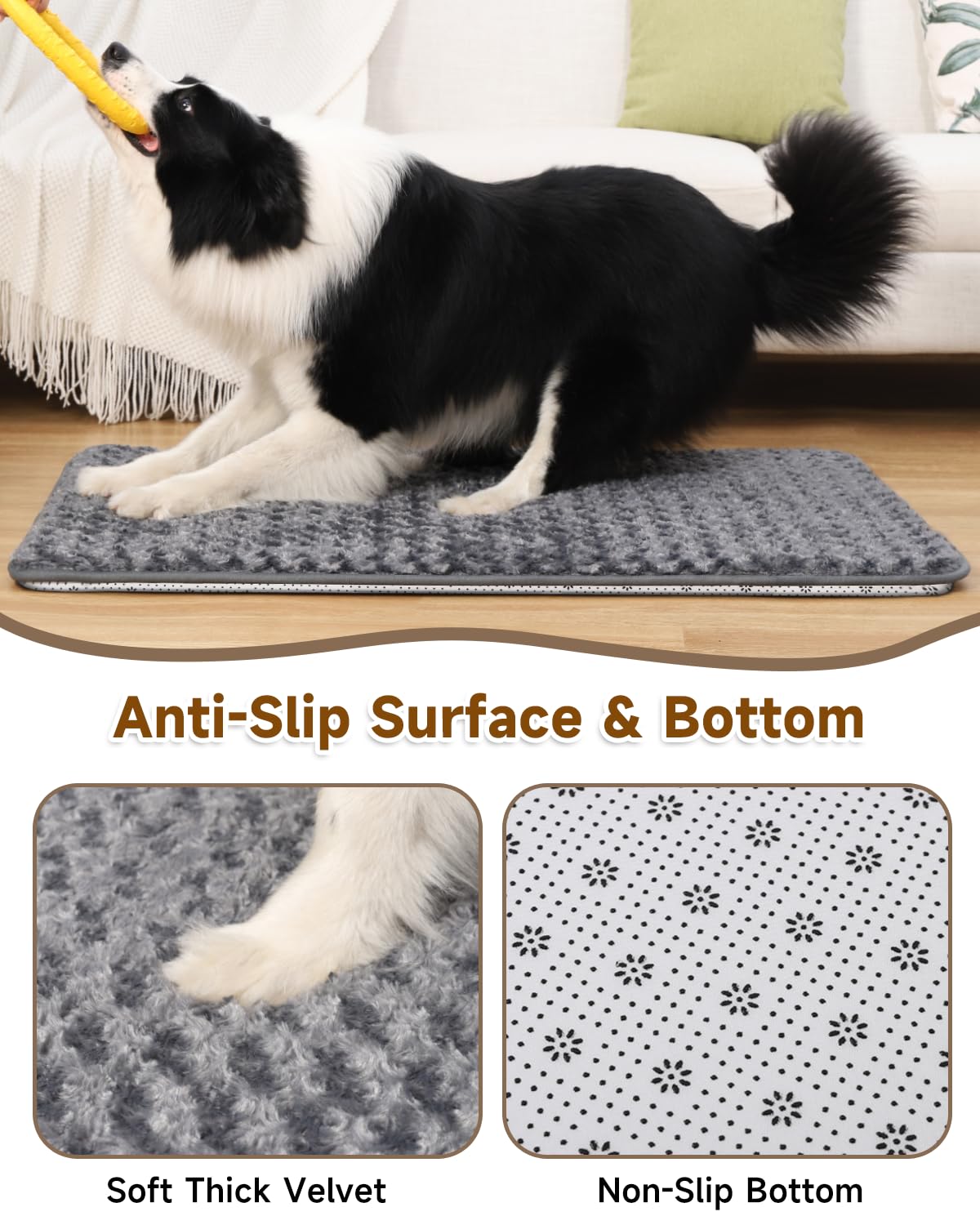 WAYIMPRESS XL dog bed dimensions 41 by 27 inches fit large crates.