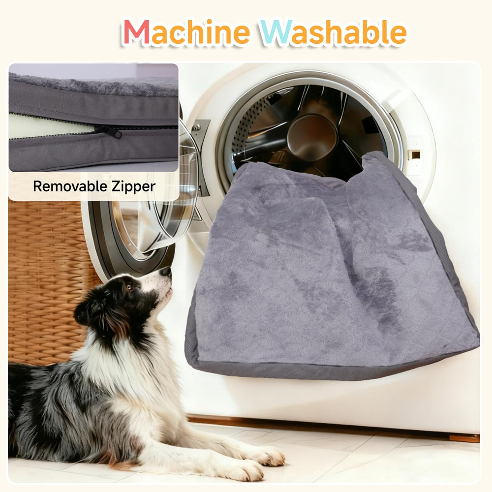 WayImpress gray outer fabric provides elegant, modern pet bedding for homes.