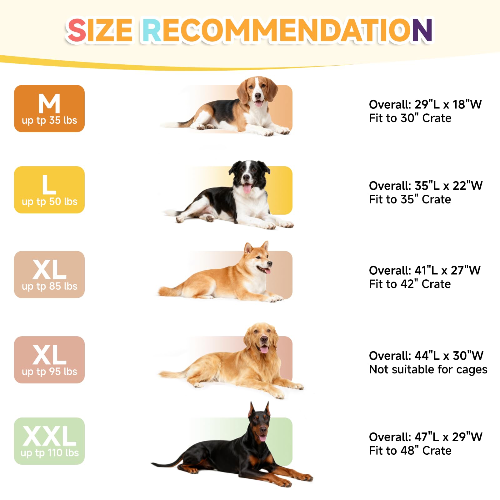 WayImpress XXL dog bed 47x29 size suited for large breeds