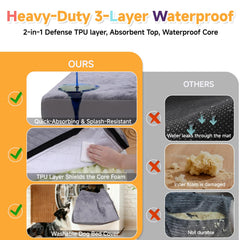 WayImpress XXL dog bed waterproof cover protects foam and keeps surface clean
