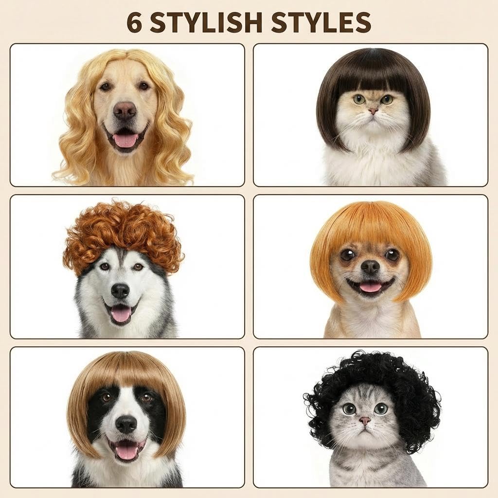 WCCDXGP pet wig makes your companion the center of attention.
