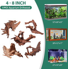 WDEFUN driftwood piece 2 enhances terrarium aesthetics and climbing surfaces for reptiles