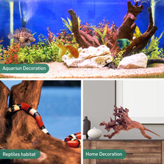 WDEFUN driftwood enhances aquarium landscape with natural texture and focal interest.