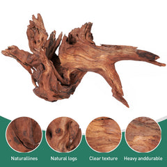 WDEFUN large driftwood in aquarium setup creates hiding spots for fish.