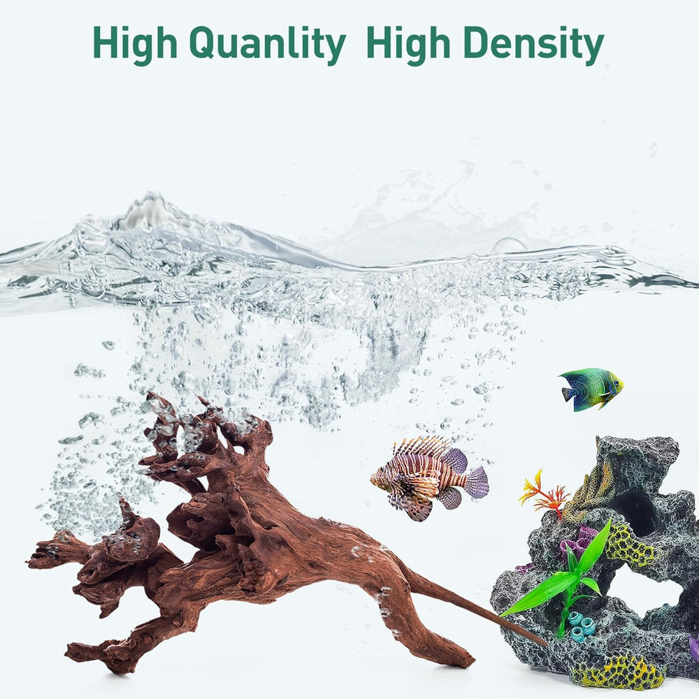 WDEFUN driftwood decor 9-inch piece creates a natural focal point in tanks.