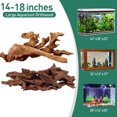 WDEFUN natural driftwood close-up shows rugged texture for realistic aquascapes.