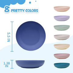 WDZZHOT shallow-wide bowls minimize whisker contact during meals.