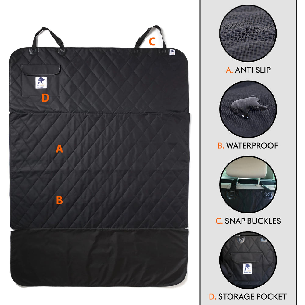 WE LOVE ANIMALS nonslip trunk mat prevents shifting and protects cargo area from spills.