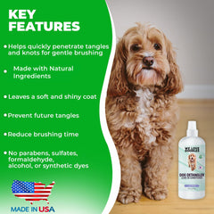 We Love Doodles coat conditioning spray for smoother fur after grooming.