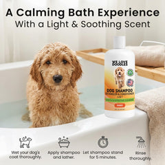 We Love Doodles mango conditioner detangler bottle, nourishes with jojoba and aloe