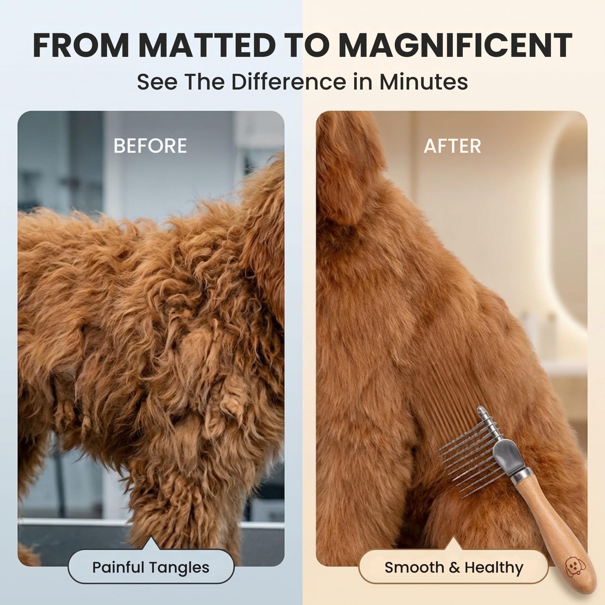 We Love Doodles dog-cat grooming brush for multi-pet care