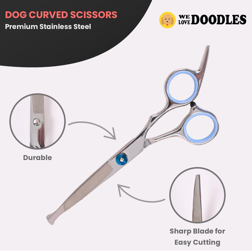 We Love Doodles dog comb for fast detangling and prep.