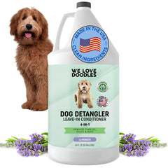 We Love Doodles 64oz detangler bottle pour makes detangling quick during baths