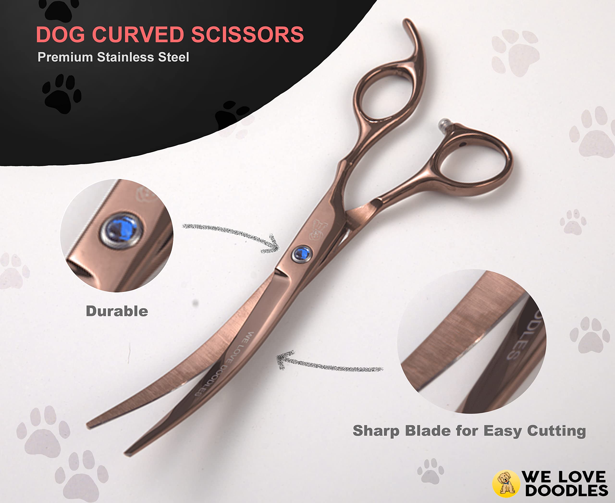 We Love Doodles ergonomic handles for comfortable grooming sessions