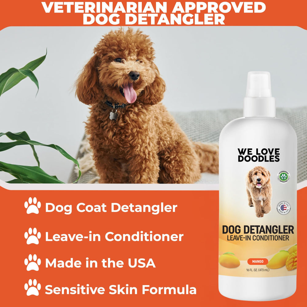 We Love Doodles after detangling leaves dogs comfortable and satisfied
