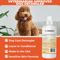 We Love Doodles detangler spray brush-ready for tangle-free brushing after application.