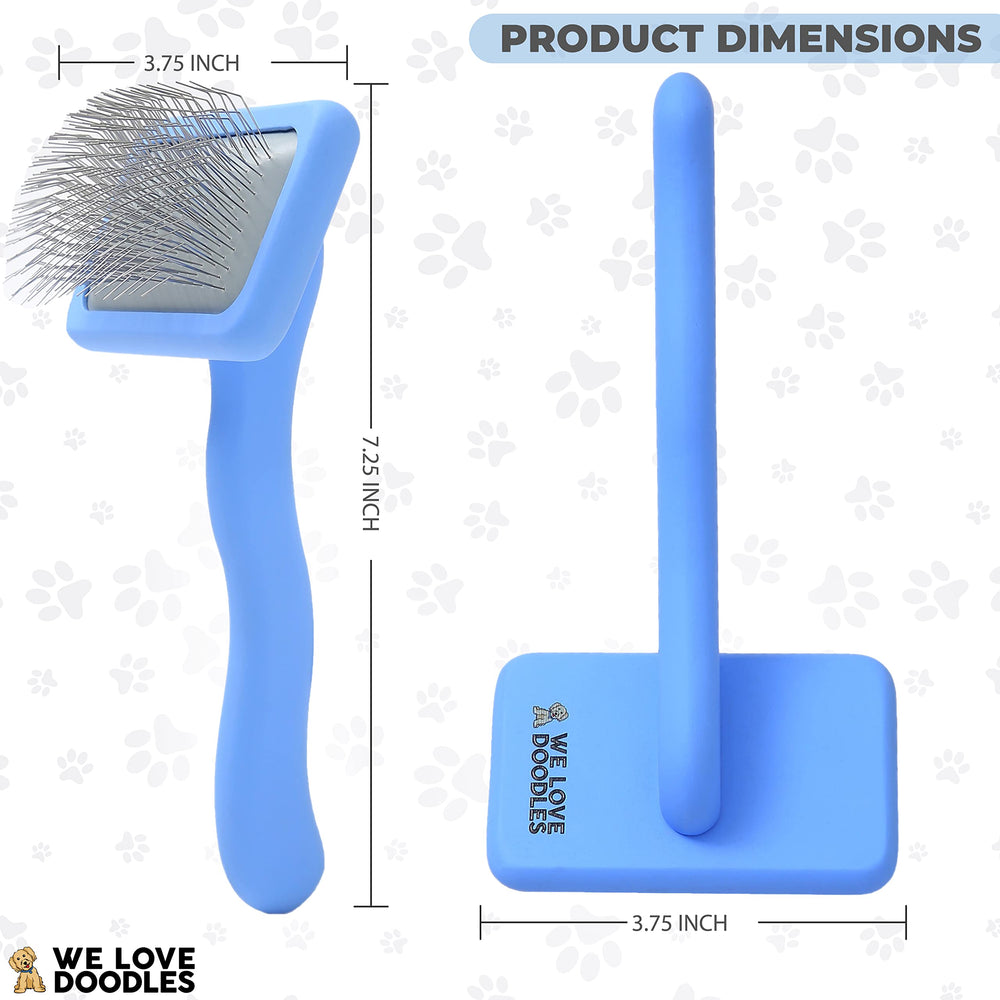 We Love Doodles 45-degree pin angle protecting skin during brushing