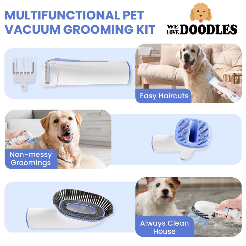 We Love Doodles professional dog clippers provide precise trimming for all hair lengths.