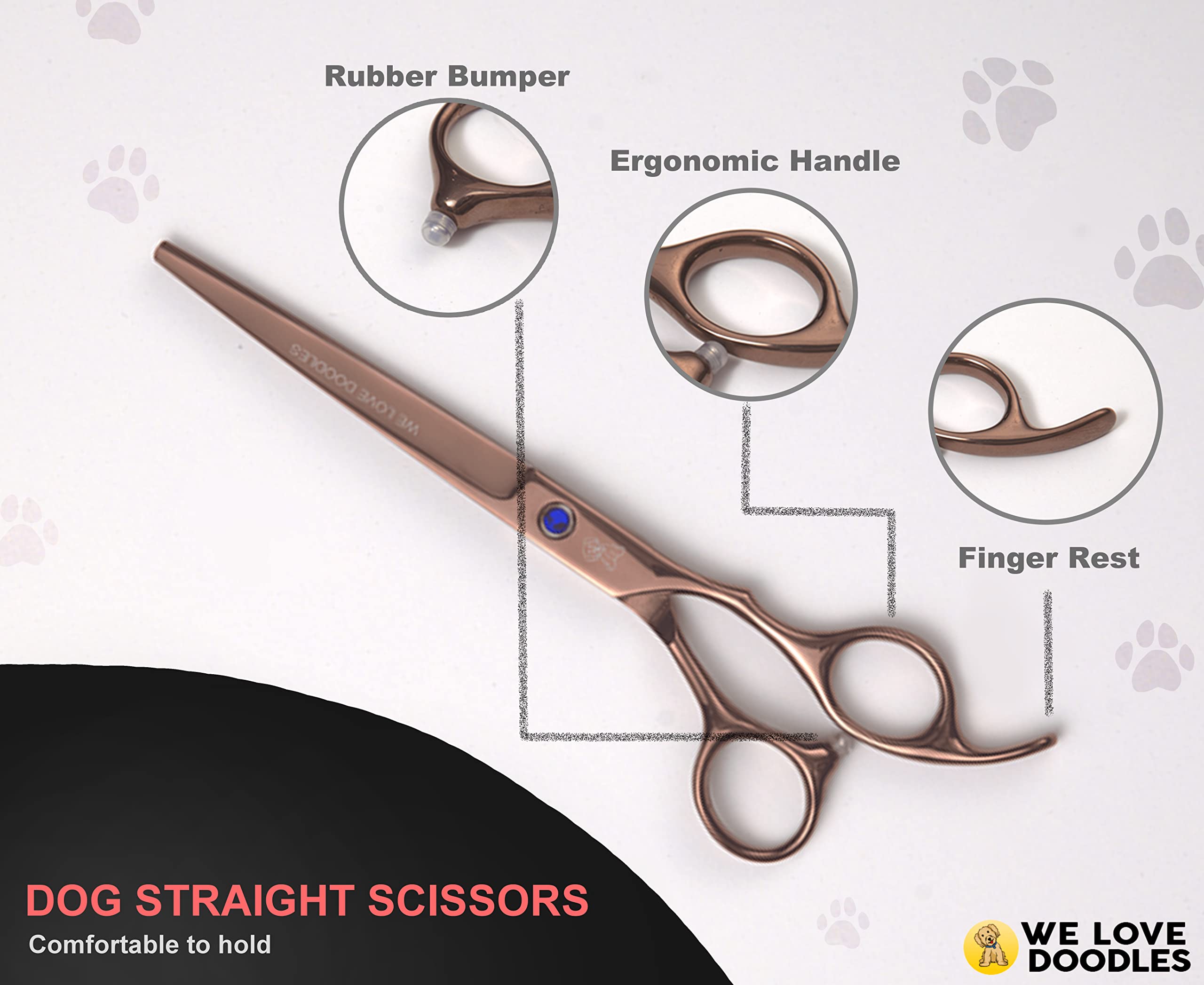We Love Doodles professional-grade stainless steel for sharp cuts