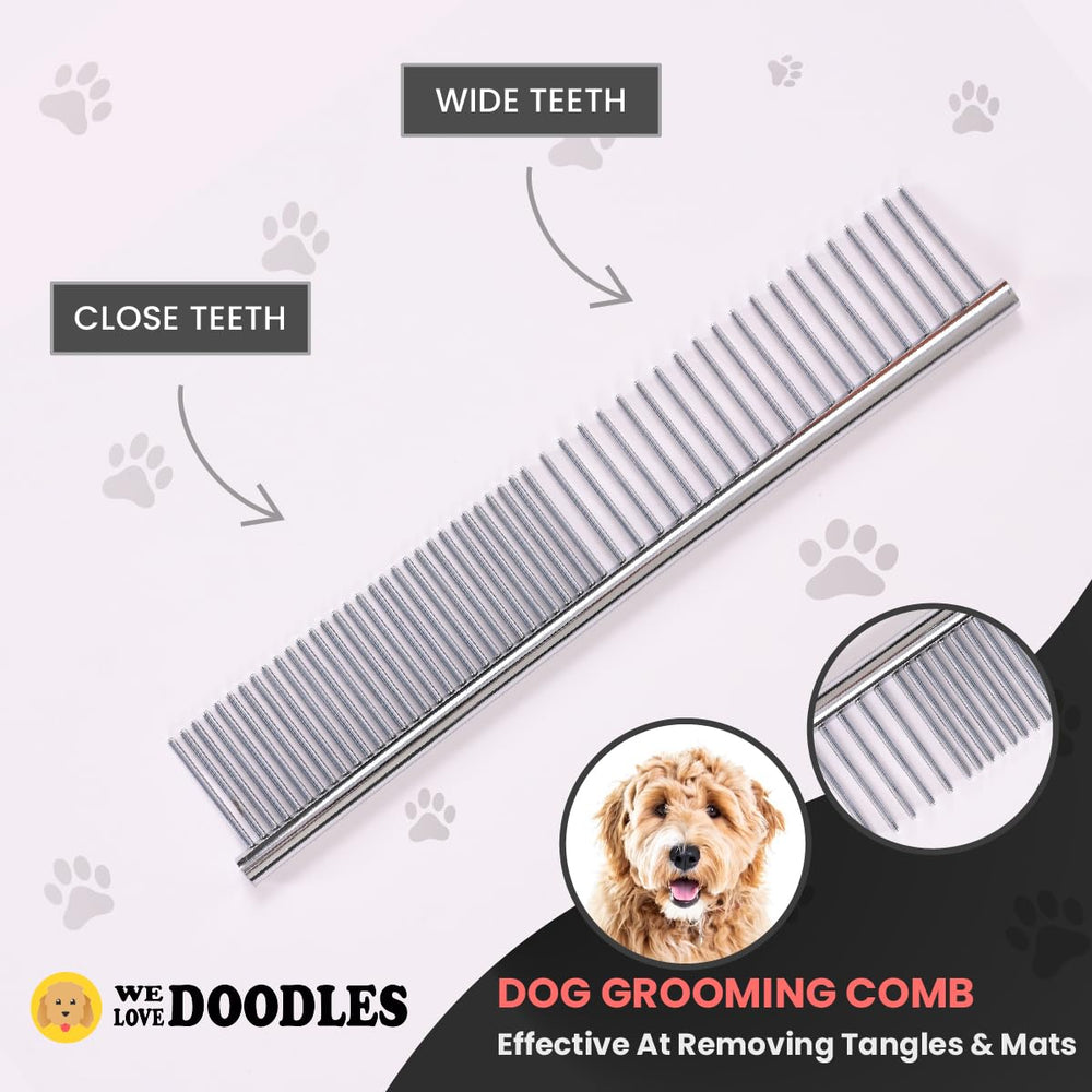 We Love Doodles professional grooming kit packaging conveys premium quality.