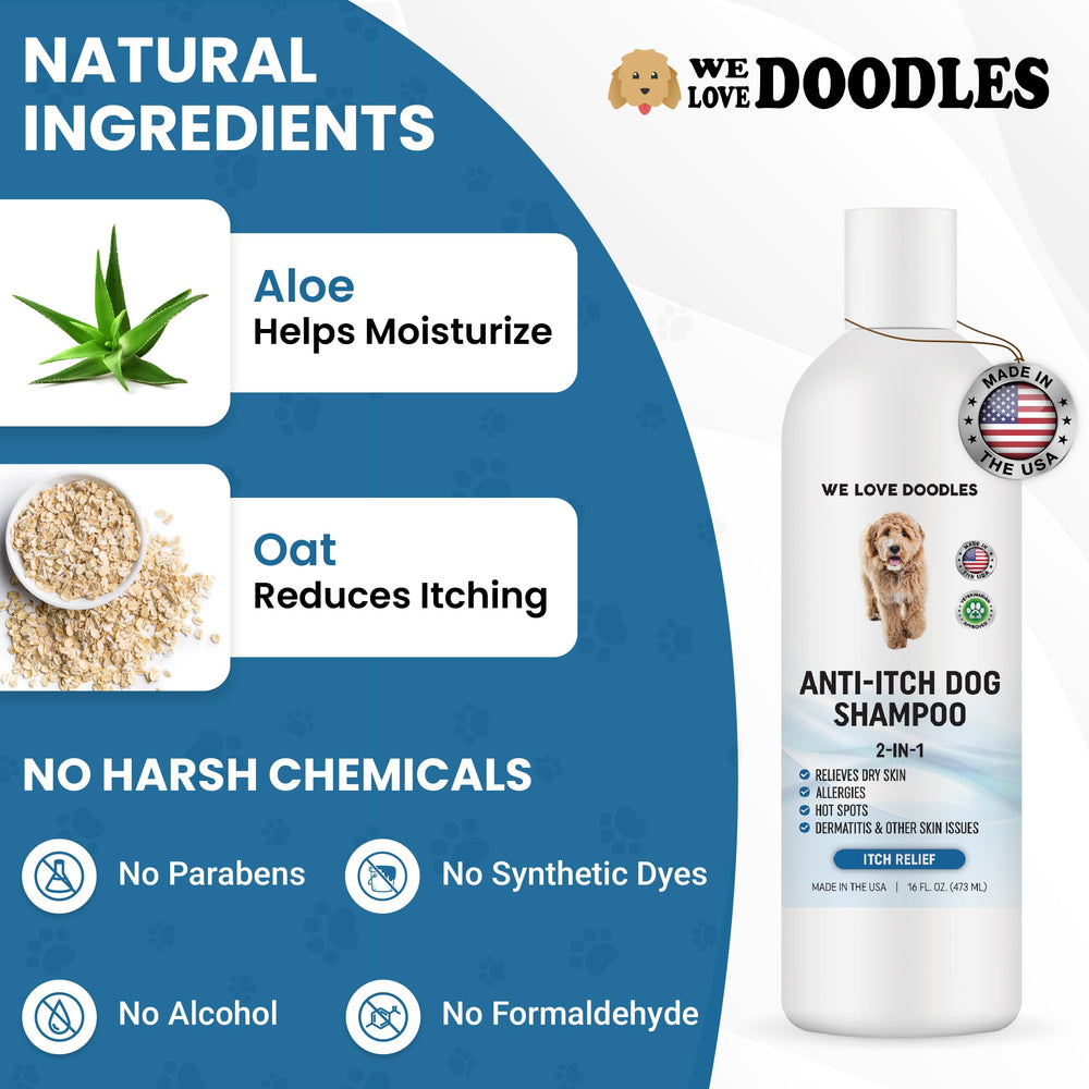 We Love Doodles puppy-safe formulation designed for gentle care of young dogs.