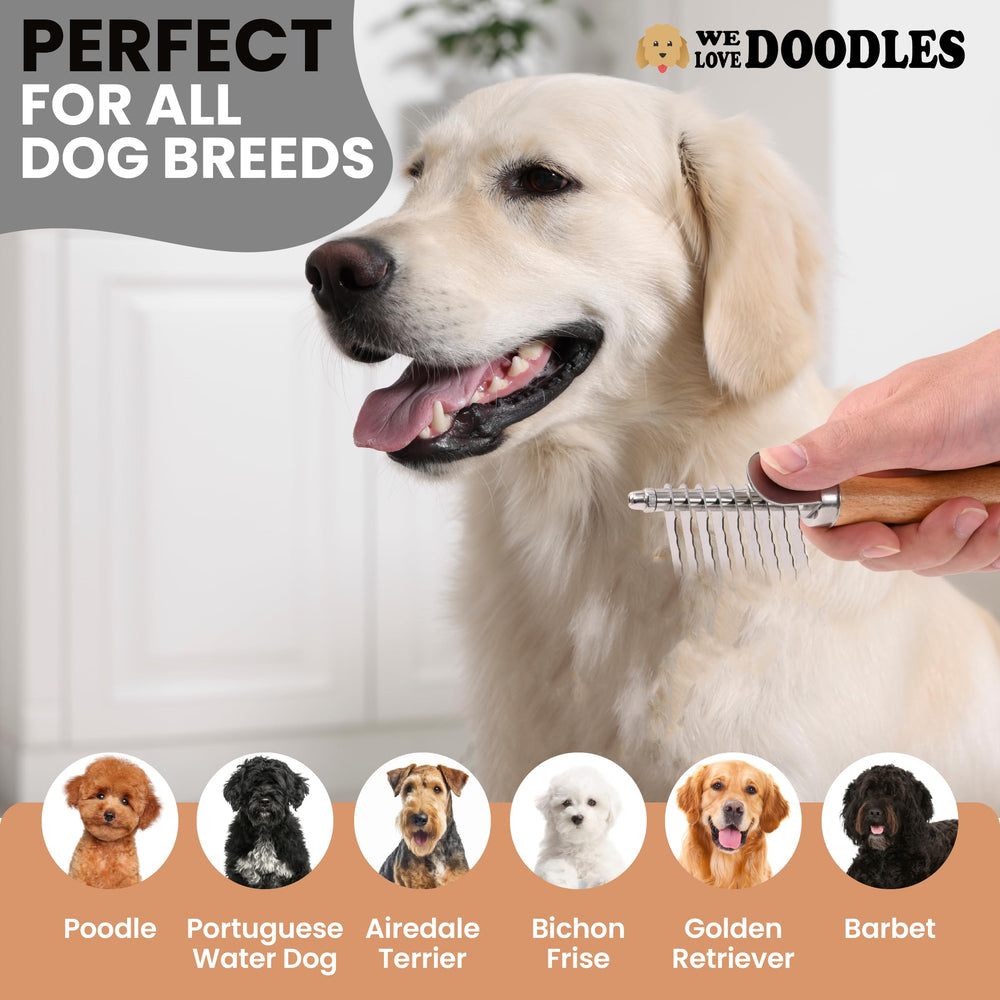 We Love Doodles rounded teeth prevent skin irritation