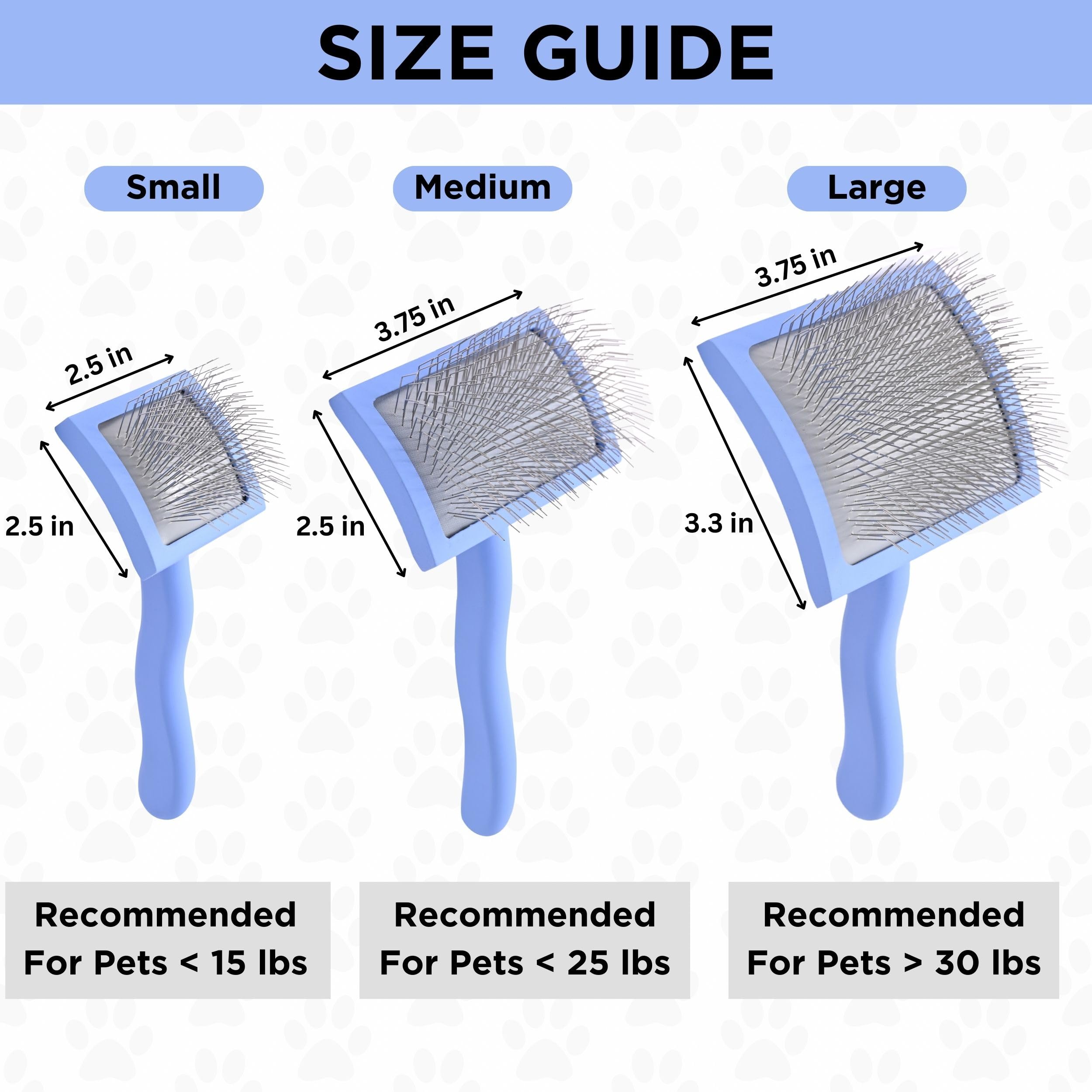 We Love Doodles slicker brush soft pins — gentle contact with skin for happy brushing.