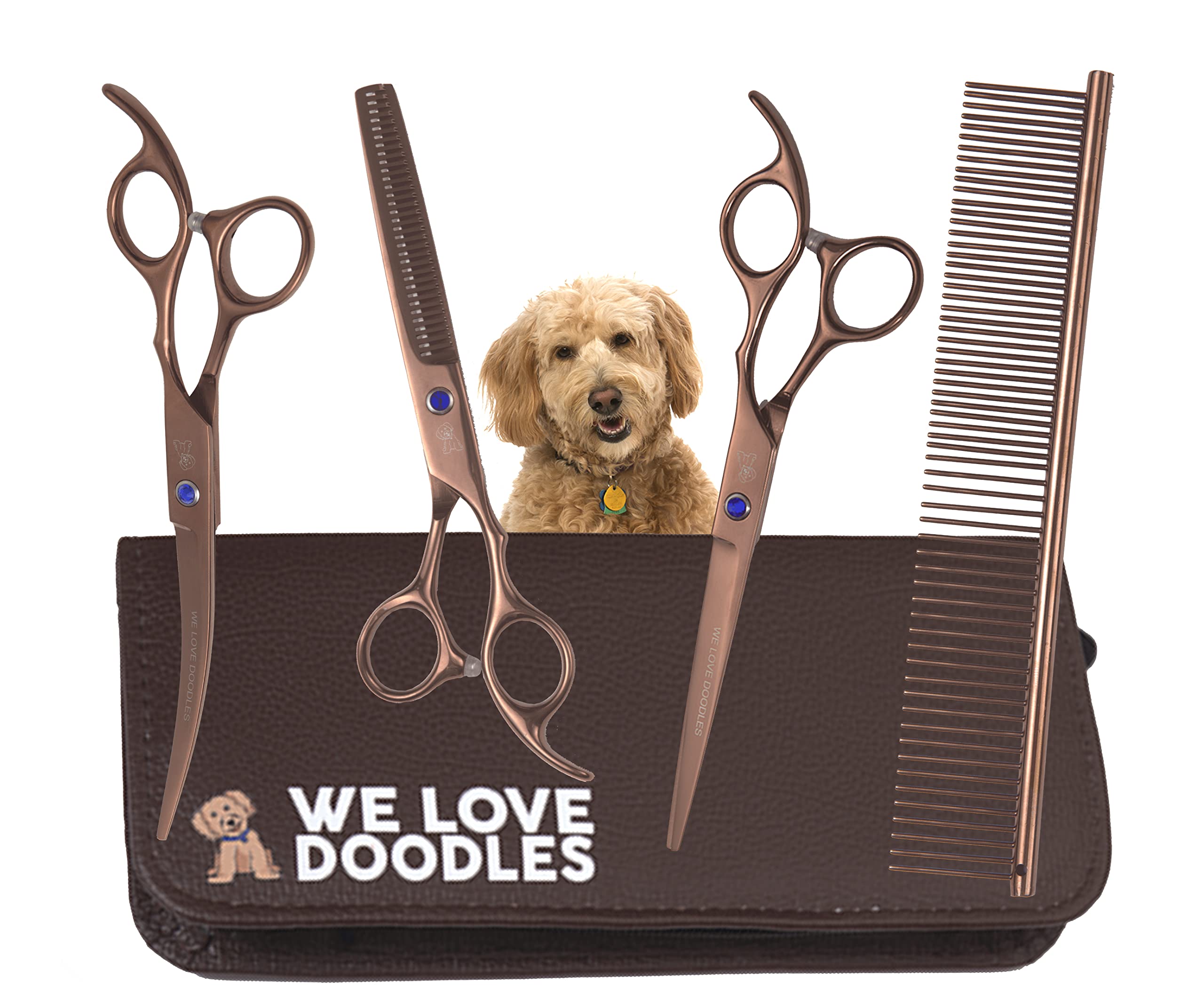 We Love Doodles straight dog grooming scissor for precise trimming