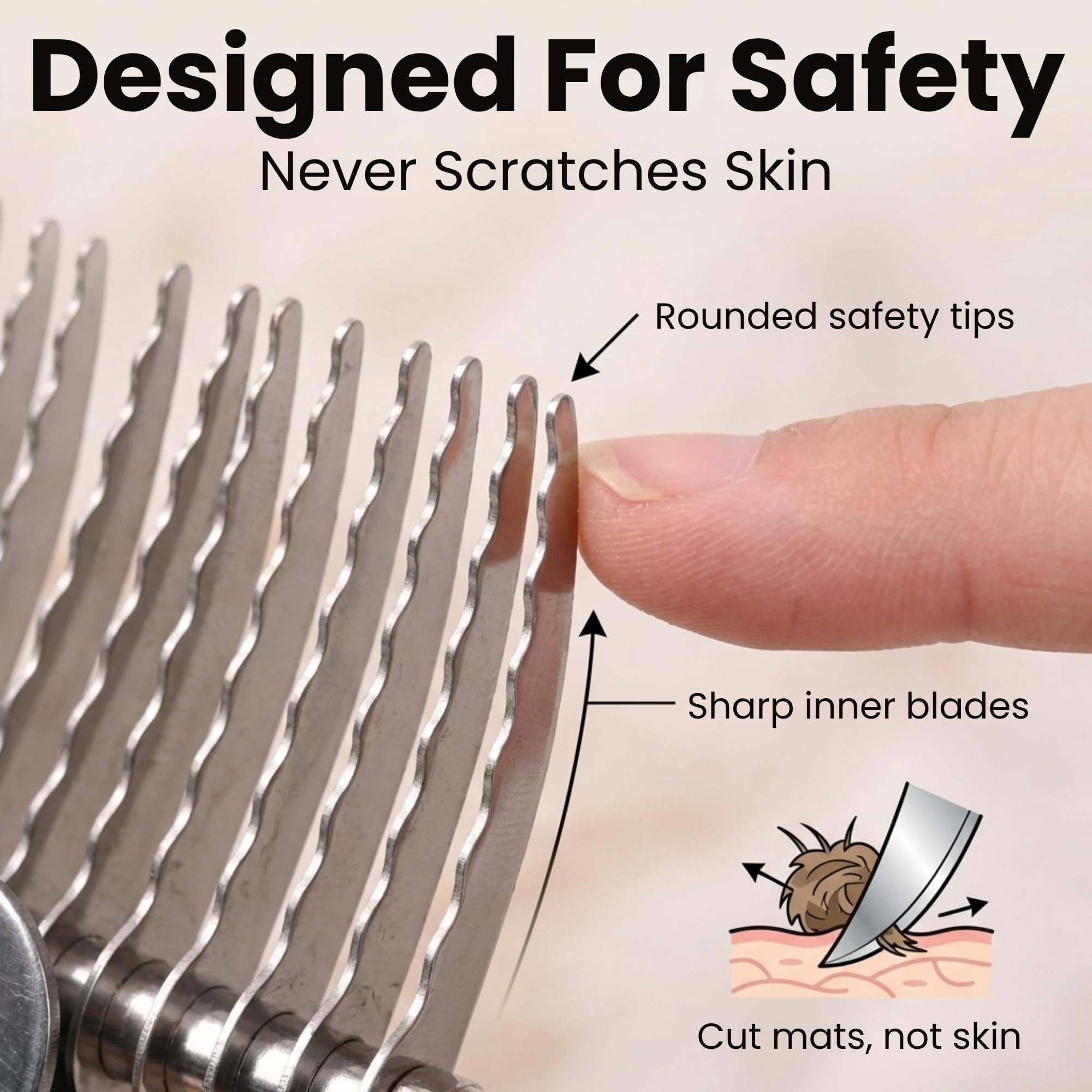 We Love Doodles undercoat deshedding tool removes loose fur