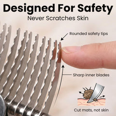 We Love Doodles undercoat deshedding tool removes loose fur