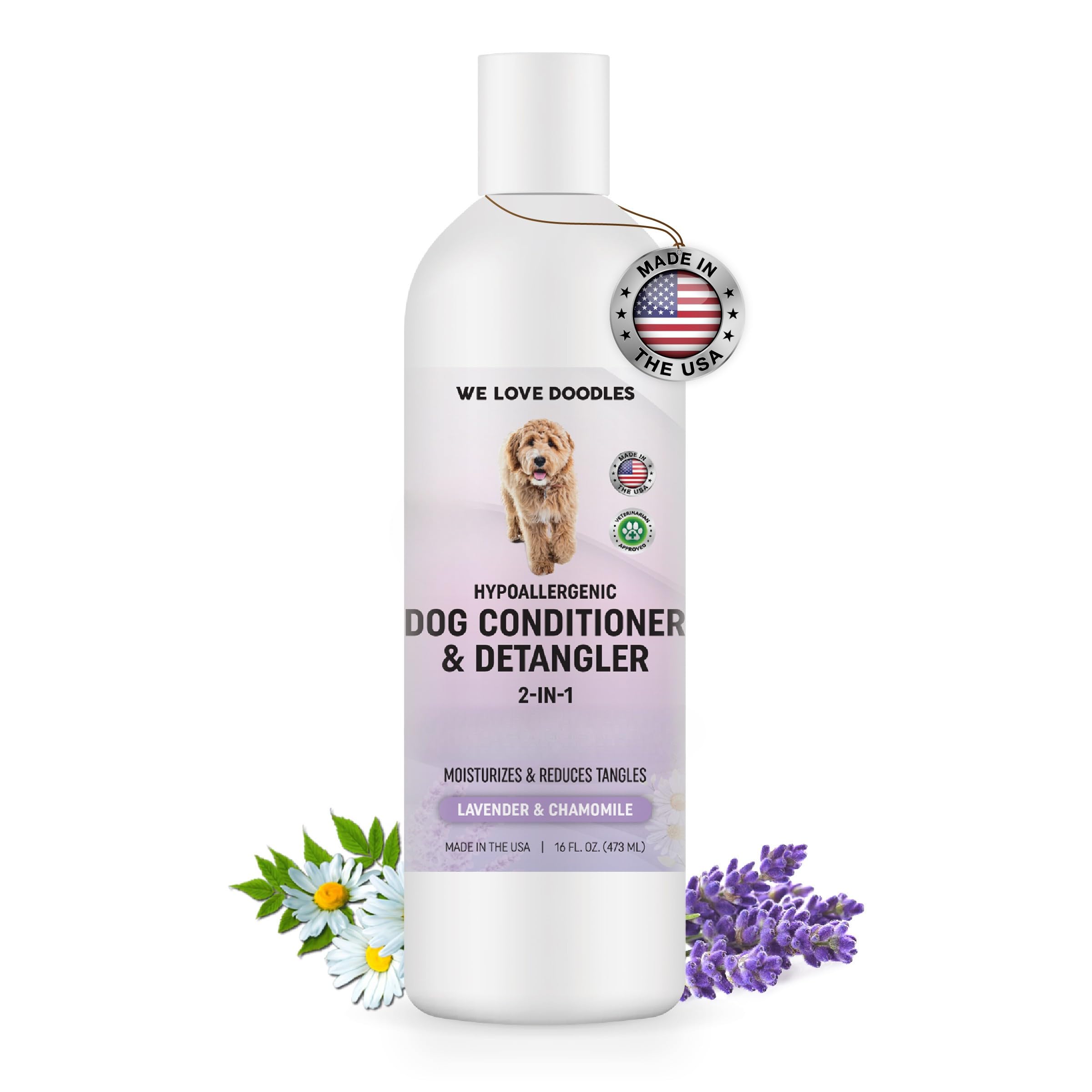 We Love Doodles USA-made label premium dog care without harsh additives.