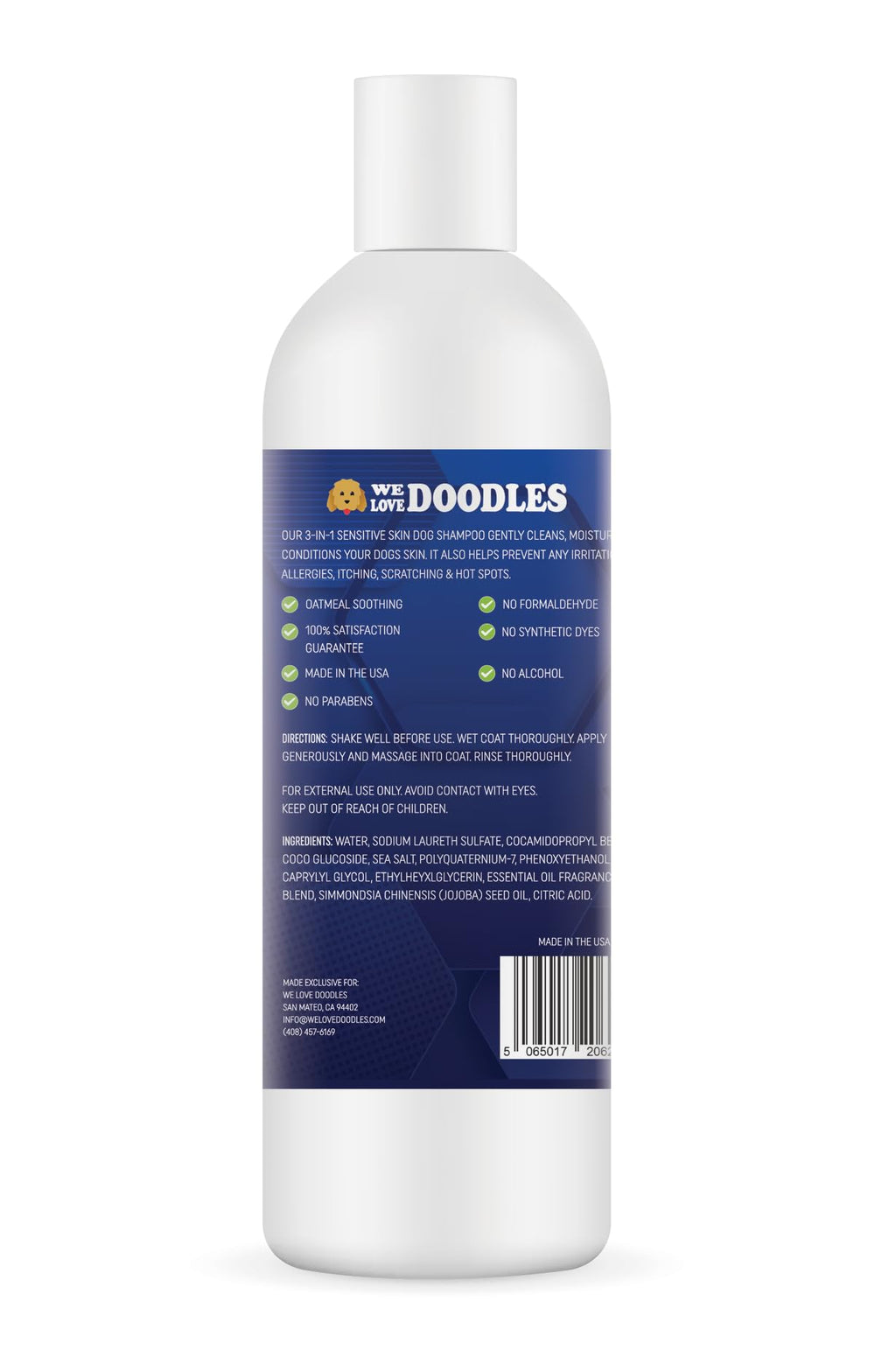 We Love Doodles veterinarian-approved formula with gentle ingredients for safe use.