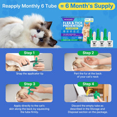 WEALLIN 30-day protection ensures long-lasting flea and tick defense for busy households.