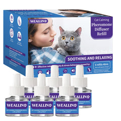 WEALLIN 6-pack cat calming diffuser refills for continuous soothing