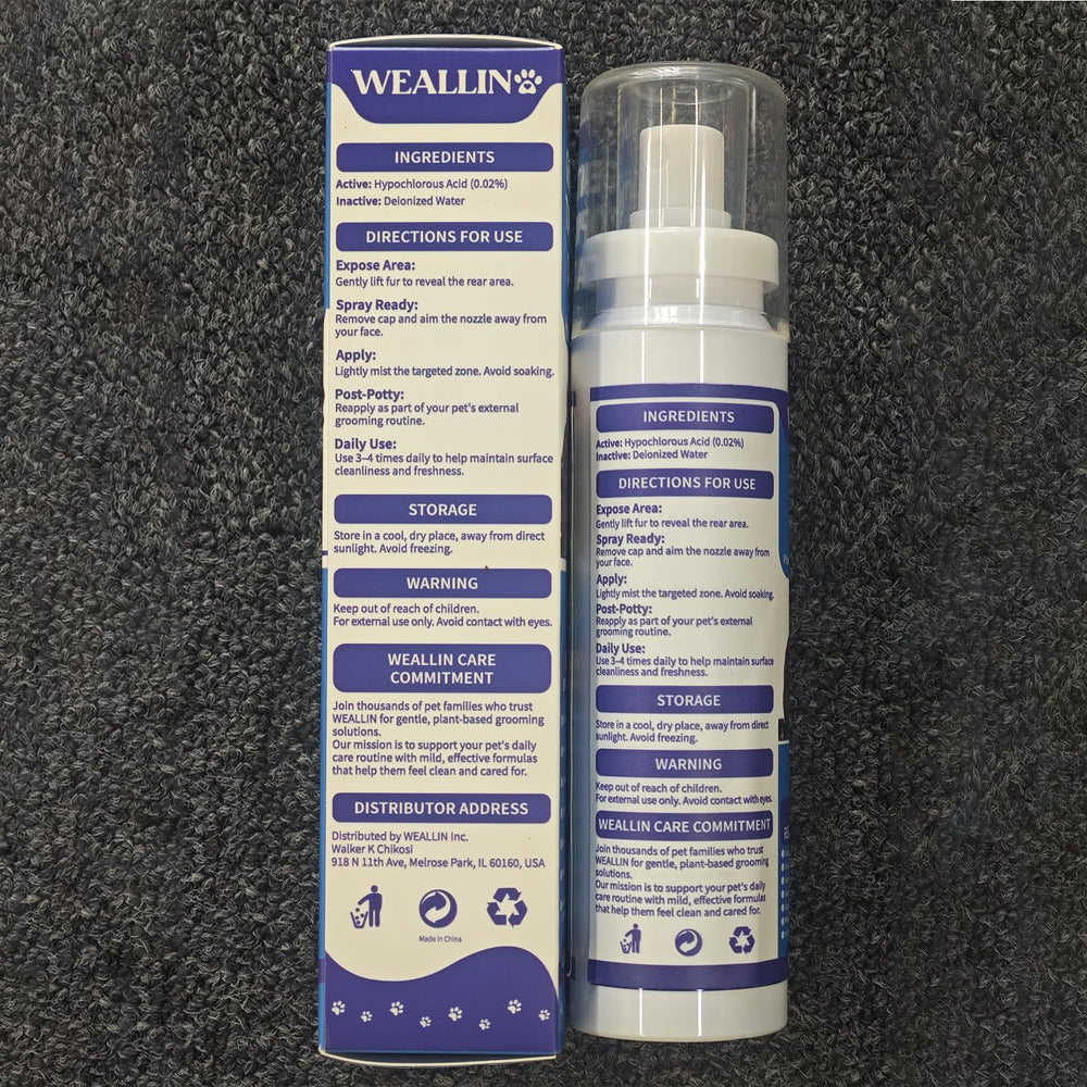 WEALLIN compact spray bottle for easy daily pet care use.