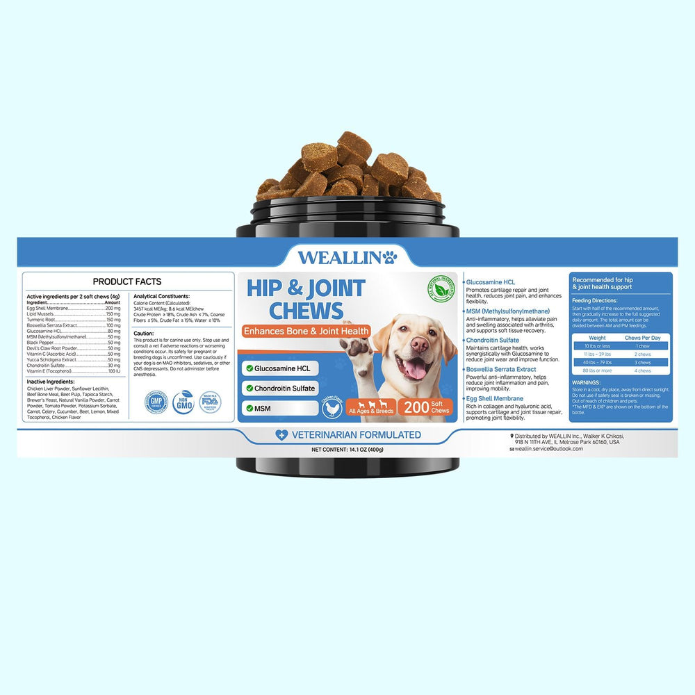 WEALLIN bottle with secure cap for safe storage of joint support