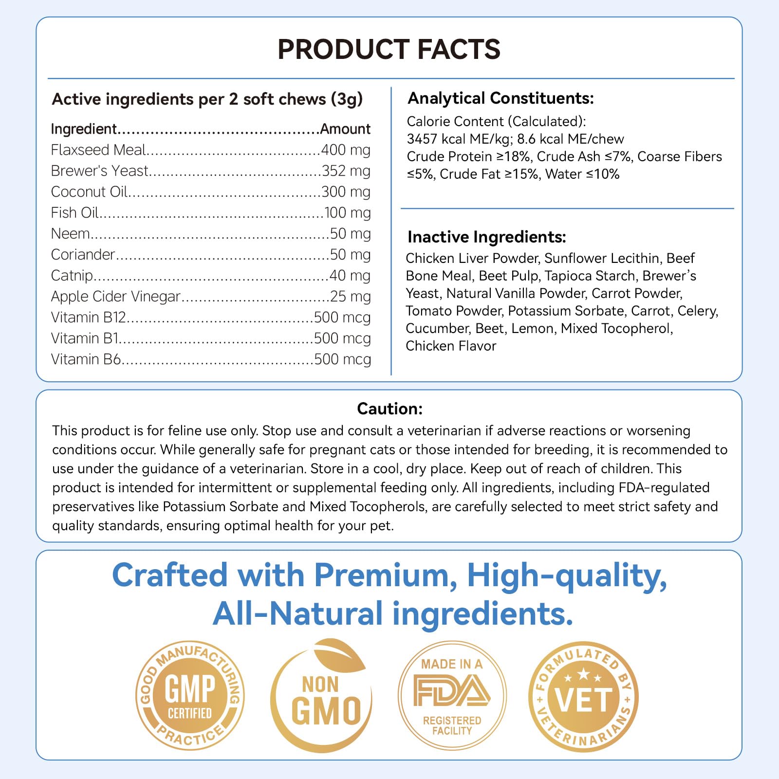 WEALLIN cat chews with chicken liver flavor for easier feeding.