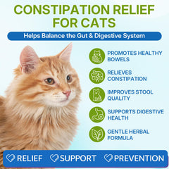 WEALLIN cat constipation relief drops—quickly absorbed, gentle relief for cats.