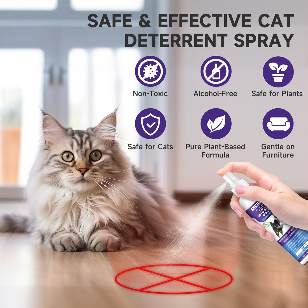 WEALLIN Cat Deterrent Spray uses natural ingredients for pet-safe repellent.
