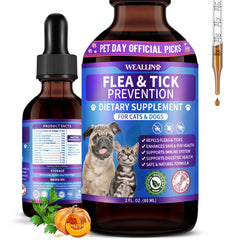 WEALLIN flea-tick drops bottle pour for easy daily dosing
