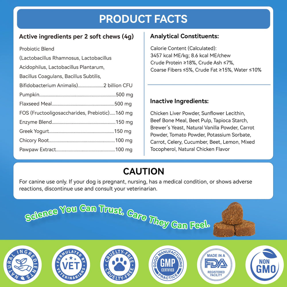 WEALLIN dog probiotic chews in a kitchen scene showing lifestyle use.
