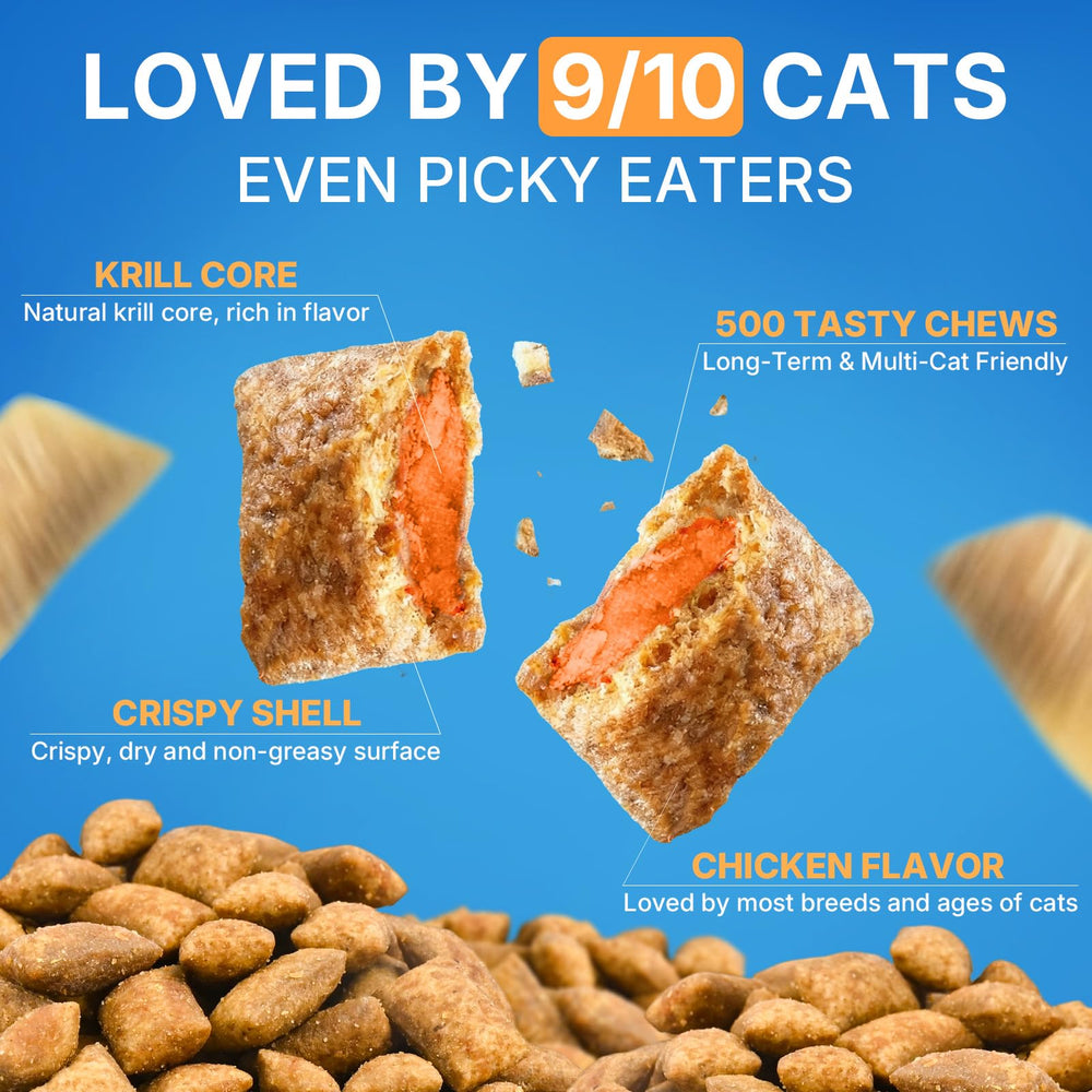 WEALLIN L-Lysine chews for cats, daily dosing, small pieces for precise portions.