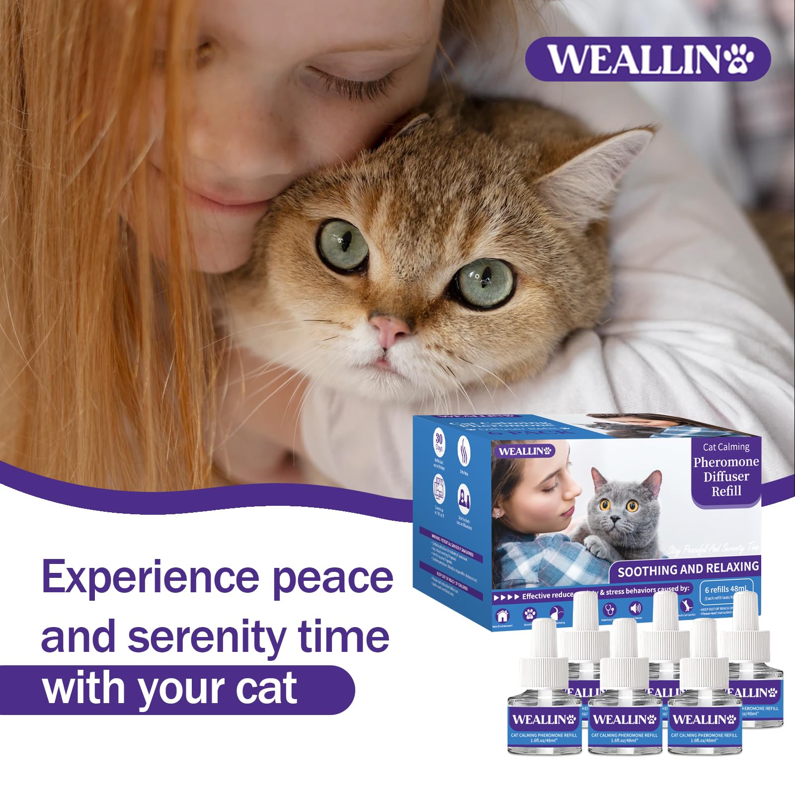 WEALLIN diffuser refill is odorless and non-toxic for cats' safety