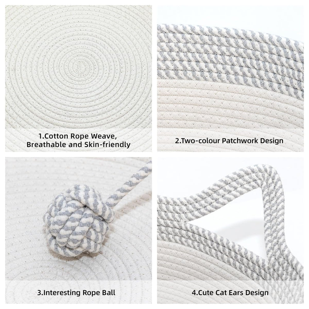 WEAVELYRICS breathable soft cotton rope texture visible on bed surface